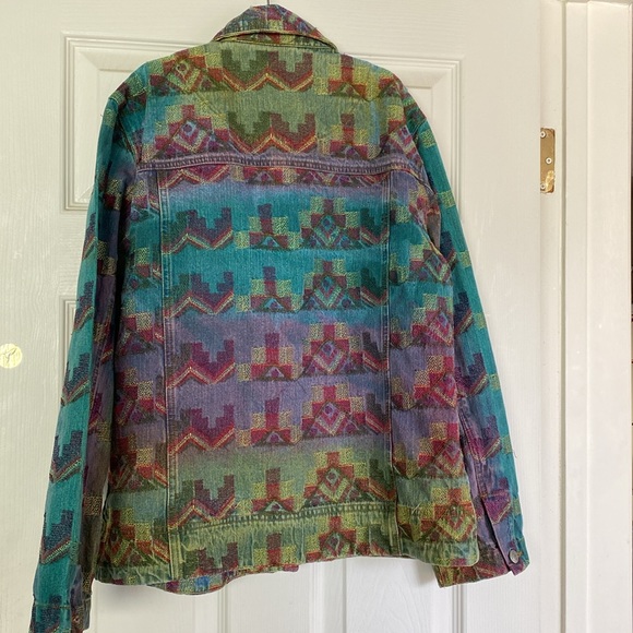 •Chico’s Design Embroidery Denim Rainbow Jacket Vintage - Picture 9 of 9